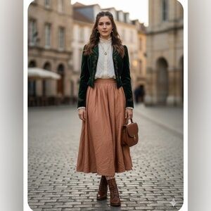 Vintage Stitches Cream Button-Up Blouse